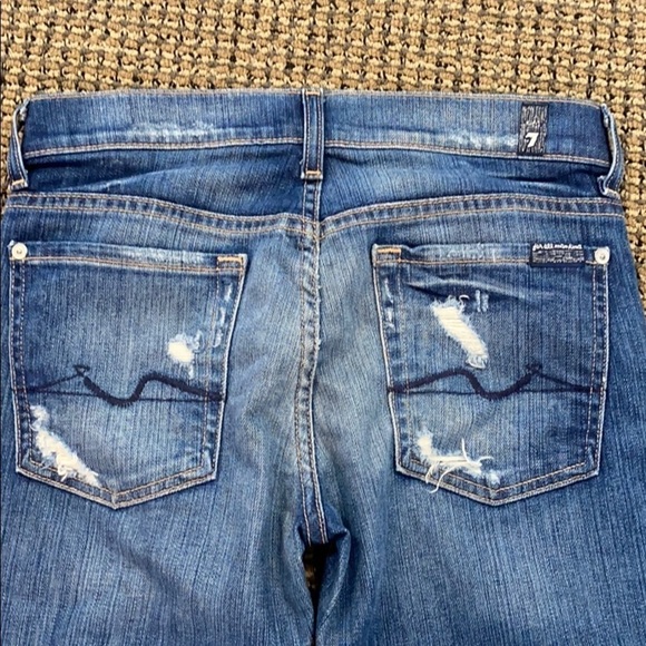 7 FAM Josefina Skinny Cropped Boyfriend Jeans 24 - Picture 7 of 9